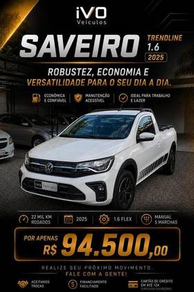 VOLKSWAGEN SAVEIRO 1.6 MSI EXTREME CD 16V FLEX 2P MANUAL VOLKSWAGEN SAVEIRO 1.6 MSI EXTREME CD 16V FLEX 2P MANUAL